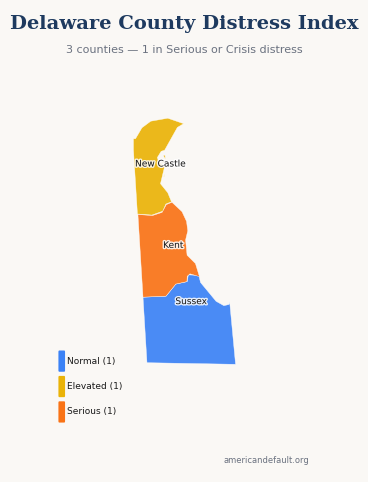 County Distress Index map