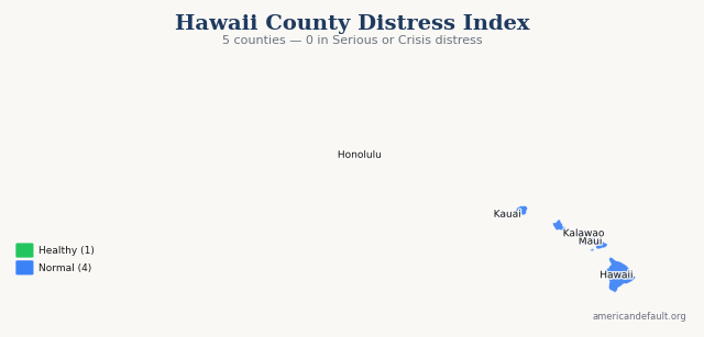 County Distress Index map
