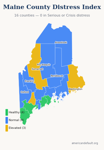 County Distress Index map