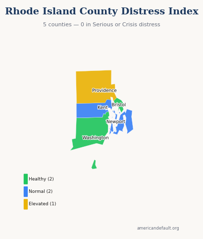 County Distress Index map